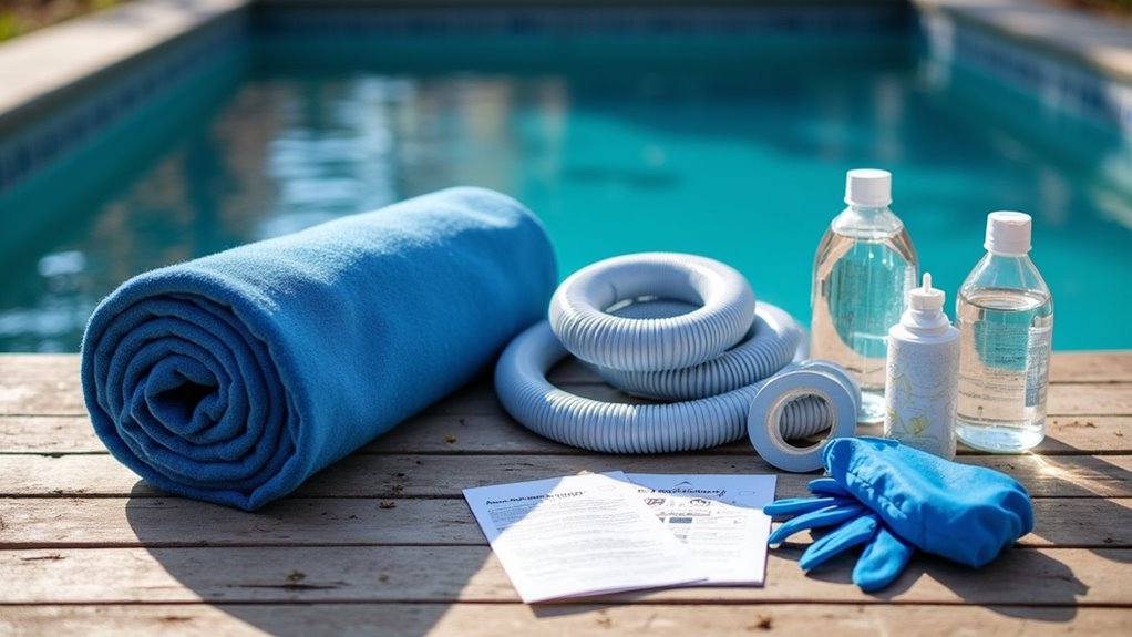 prepare pool equipment for winter