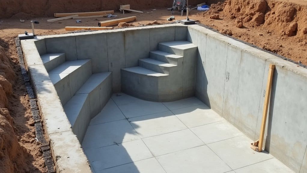 upcoming pool construction stages