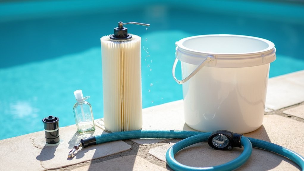 thorough systematic regular pool filter cleaning