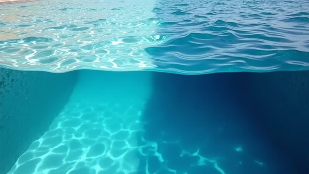 absorbing light creates pool depth