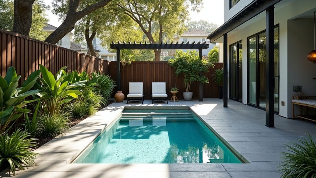 compact poolside oasis for tight spaces