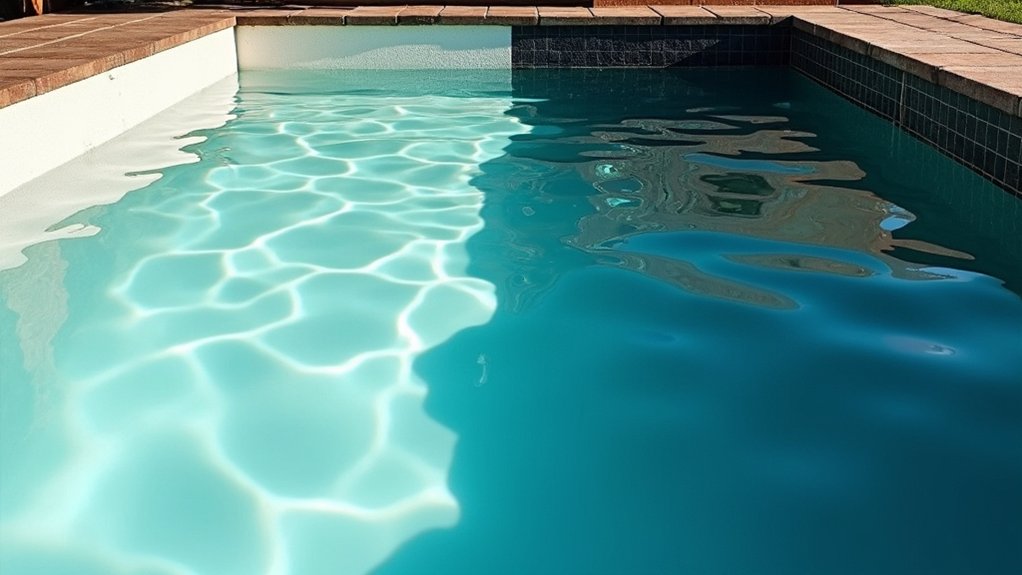 pool color determines water appearance