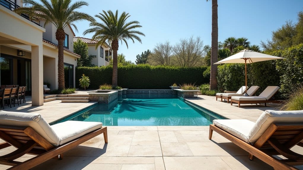 immersive poolside lounging experience