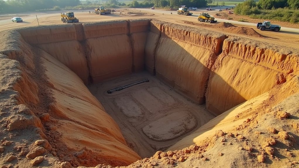 excavate level and prepare