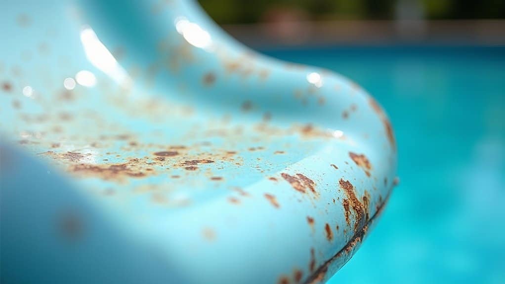inspect fiberglass pool slide