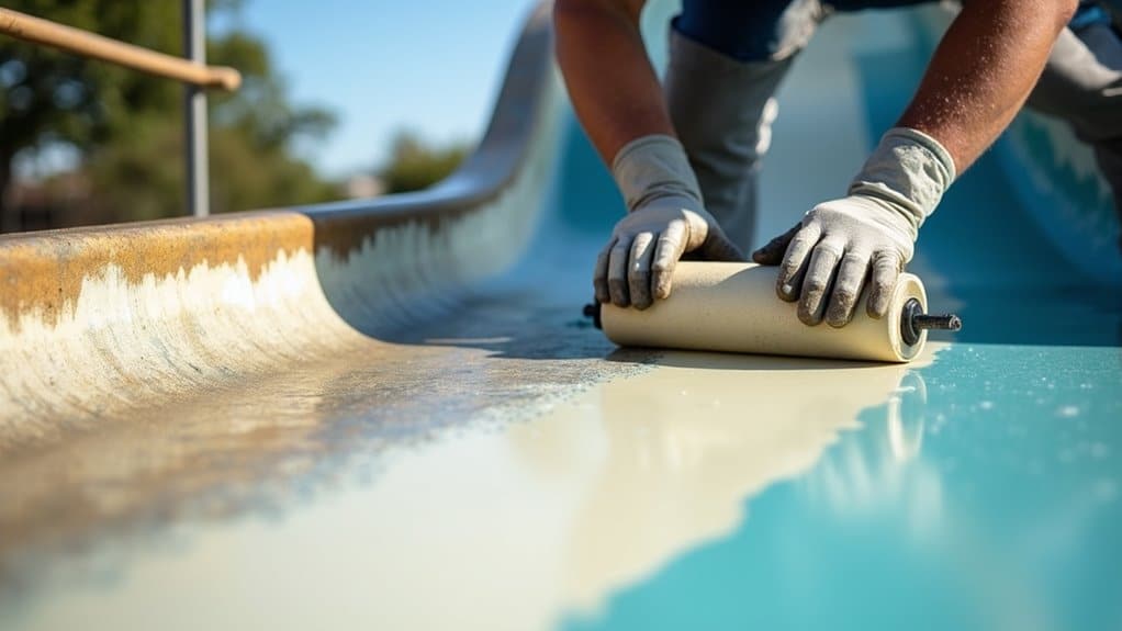maintain pool slide finish