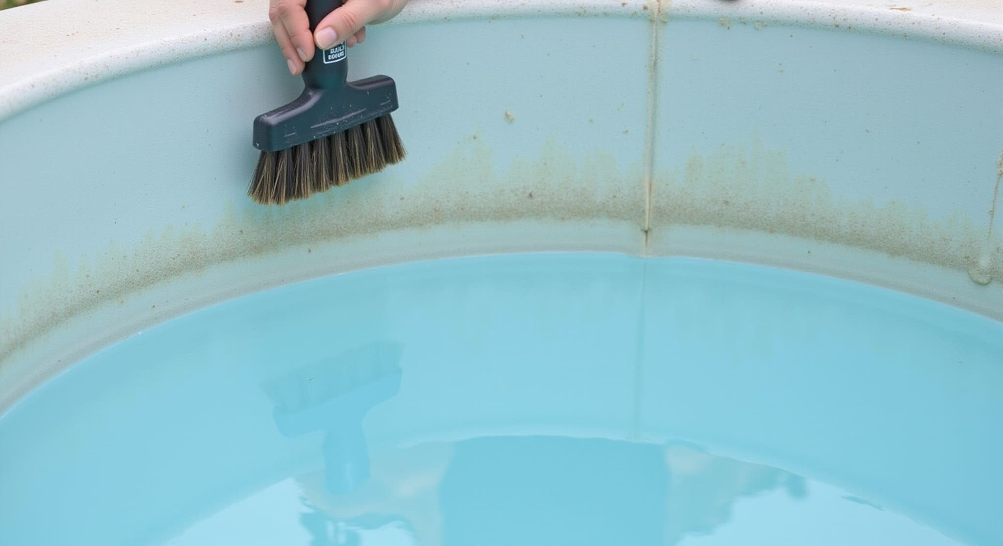 remove stubborn waterline scum