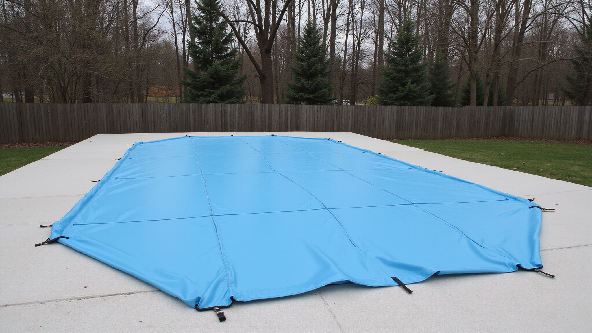 complete fiberglass pool shutdown