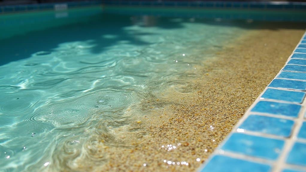 dead algae brown clouding water