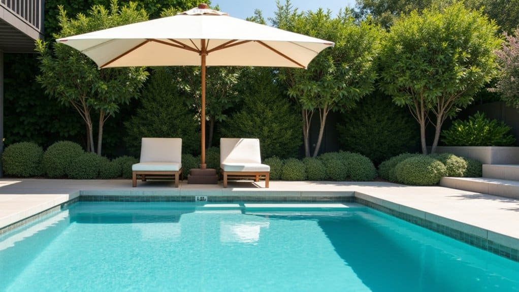 fiberglass tanning ledge umbrella
