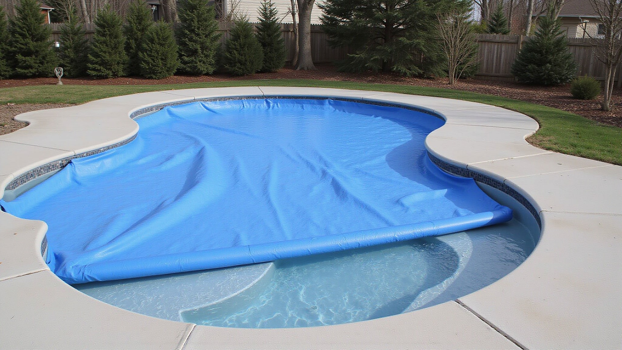 spring fiberglass pool opening