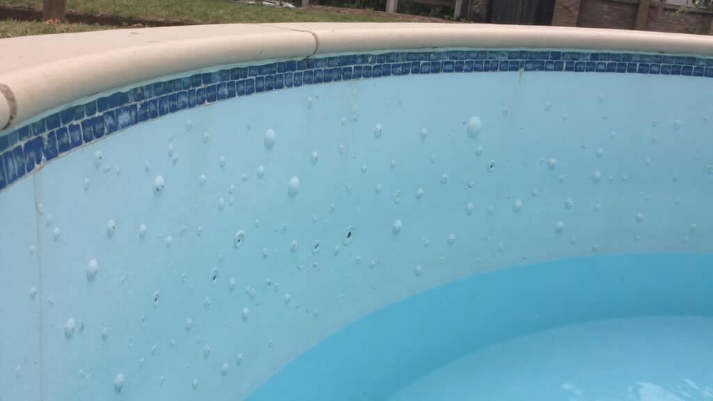 osmotic blisters on fiberglass