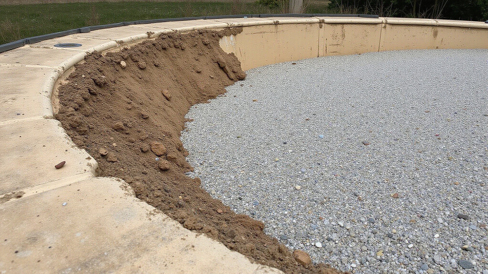 pool fill material and labor