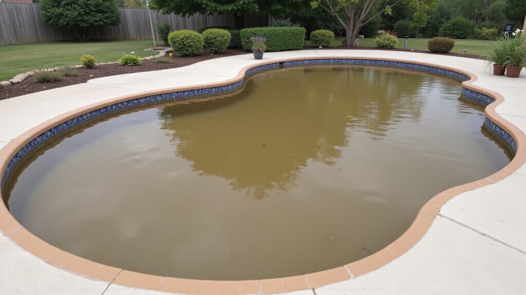 brown water after pool shock