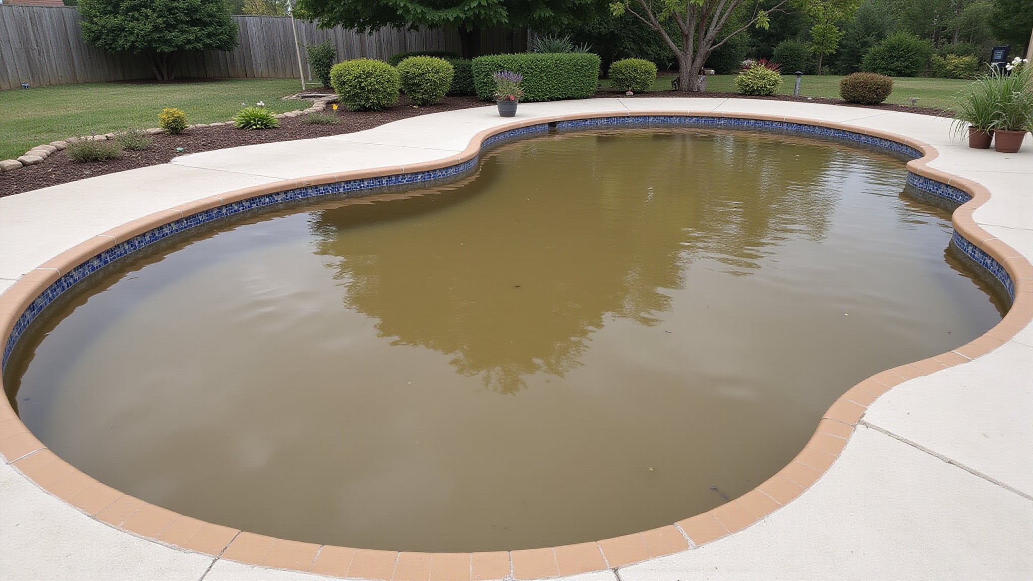 brown water after pool shock