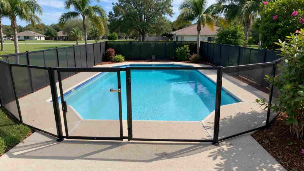 Aluminum pool fencing for Florida homes.